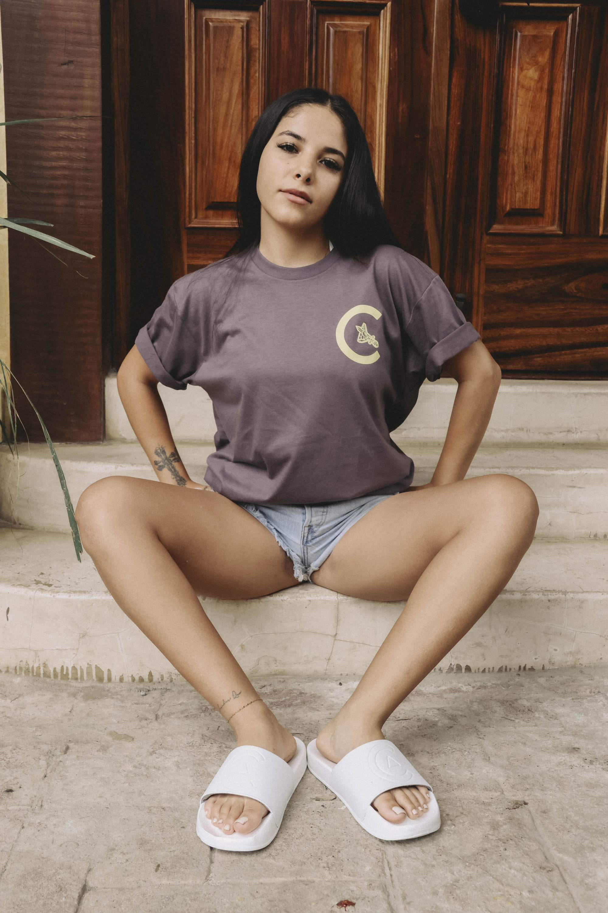 Sandalia Logo "C" Hueso