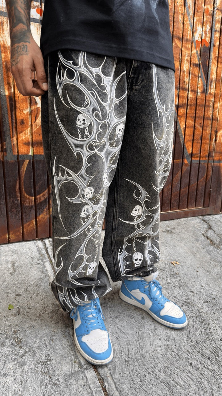Jeans Tribal Skull X Itzel Shantell 1/1