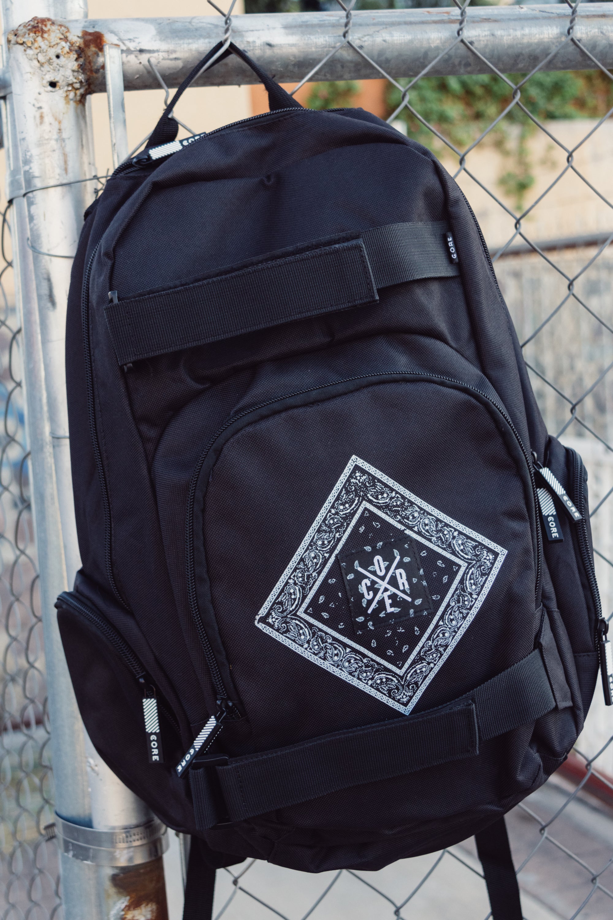 Mochila Skate Black Bandana