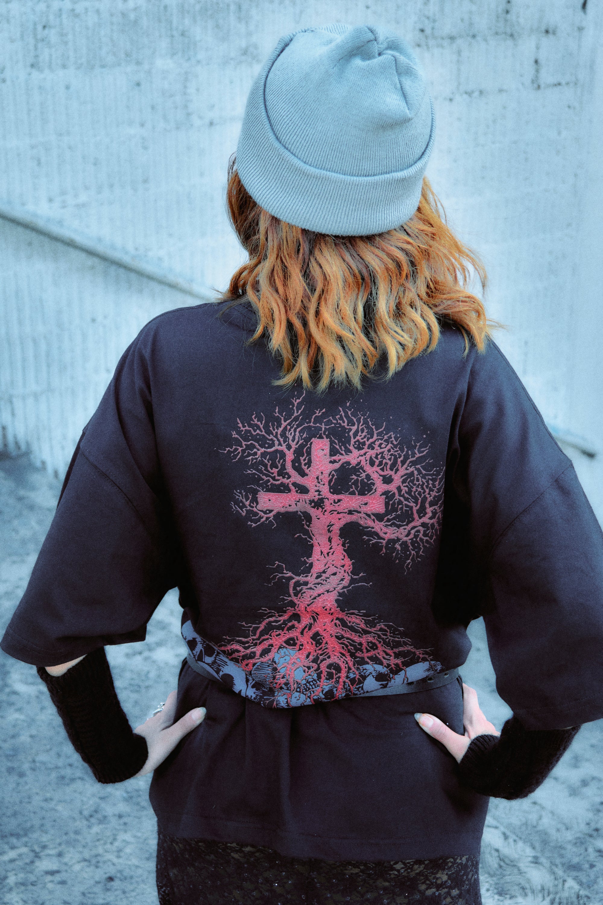 Playera HARDCORE Skull Root Black