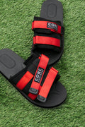 Sandalia Chill Negro/Rojo