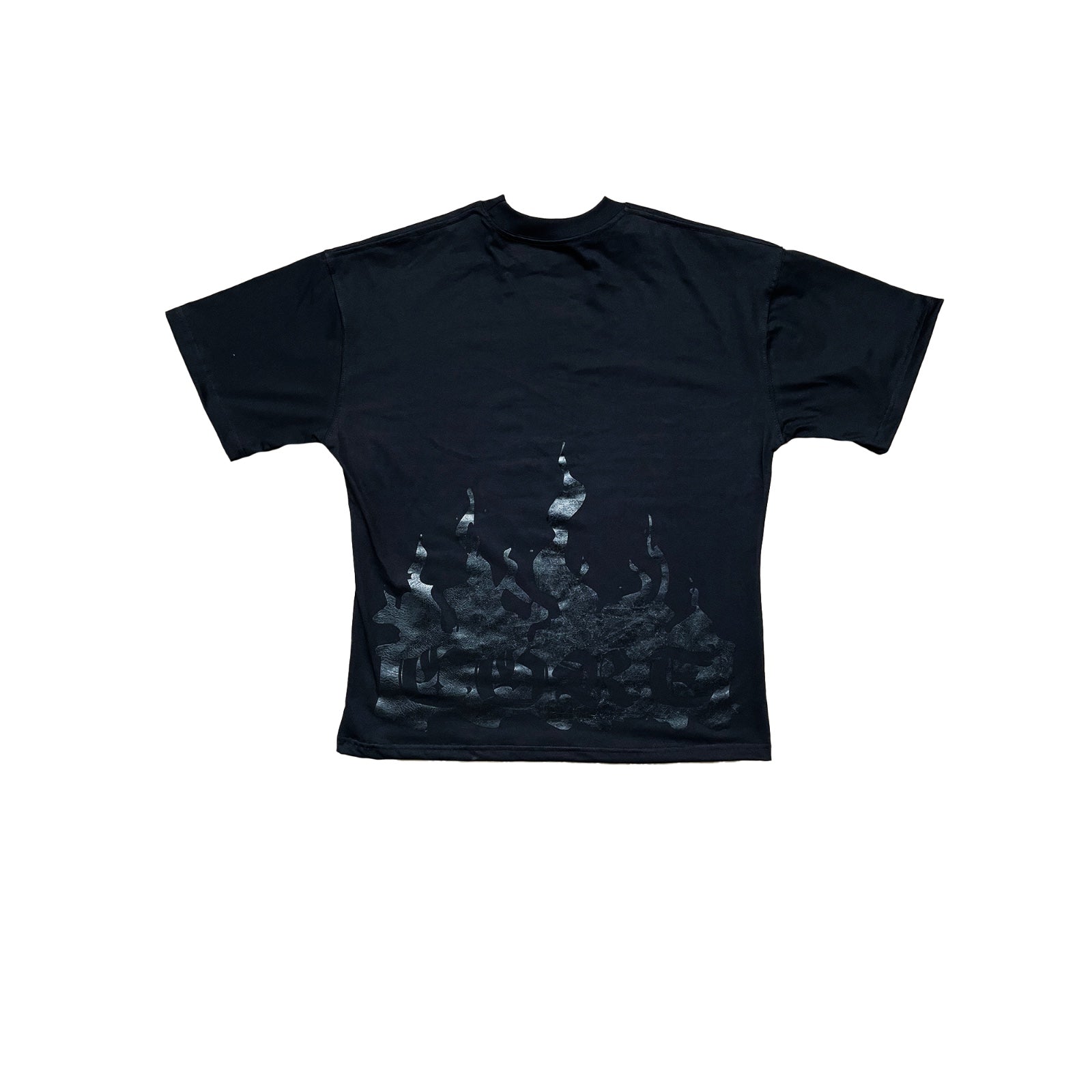 Playera HARDCORE Fire Black Deslavado