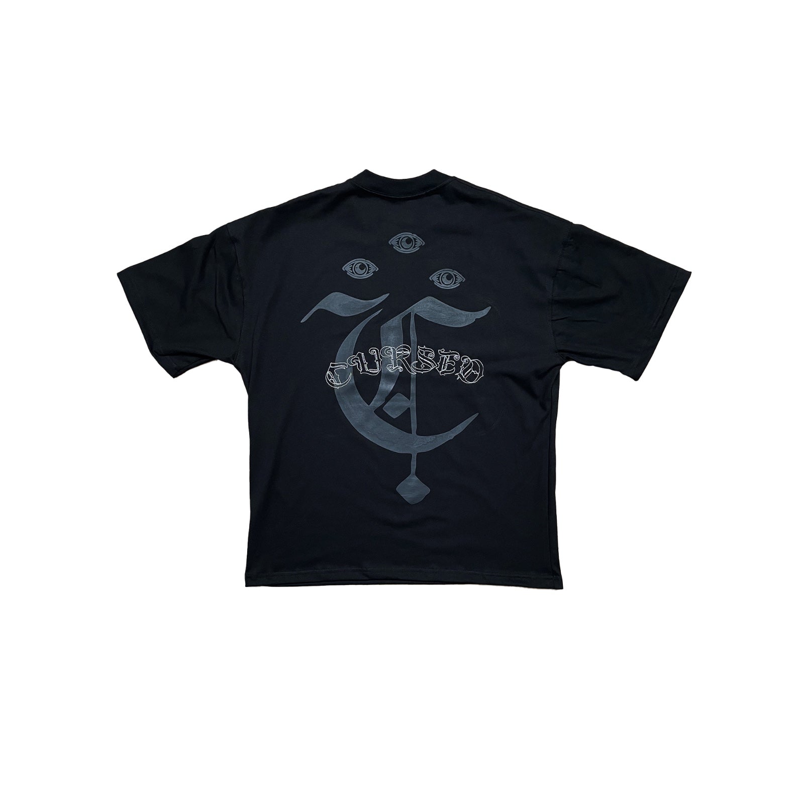 Playera HARDCORE Cursed Black Deslavado